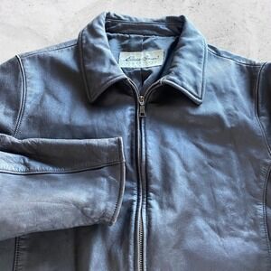 Eddie Bauer Leather Jacket Large Womens Large Brown Vintage y2k 90s lined